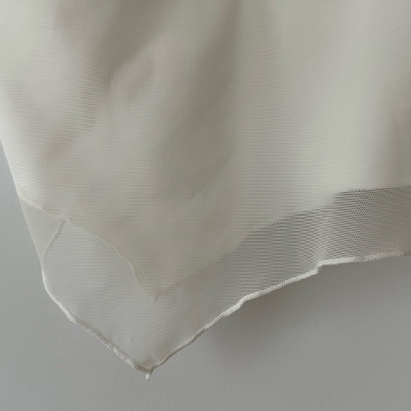 Oh Polly White Asymmetrical Halter Crop Top Cutout Y2K Style - Picture 7 of 9